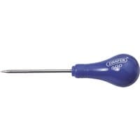 Blue Draper piercing awl with a bulbous handle and a sharp, pointed metal tip.