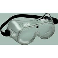 Clear Coopers of Stortford safety goggles with black adjustable strap and vented sides.