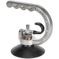 Sealey AK101 dent puller with silver curved handle, black suction cup base, and metal adjustment knob.