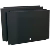 Black Sealey APMS17 modular corner back panel assembly with smooth finish and pre-drilled hole at the bottom.