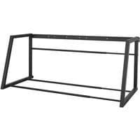 Black Sealey extending tyre rack with metal frame, suitable for wall or floor mounting, designed for tire storage.