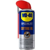 WD-40 Specialist Cutting Oil 400ml, blue and silver can with red spray nozzle and yellow WD-40 logo.