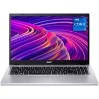 Silver Acer Aspire Go 15 laptop with 15.6" Full HD display, Intel Core i7-13620H, and sleek black keyboard.