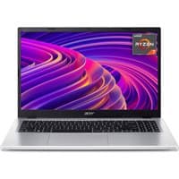 Silver Acer Aspire Lite AL15-61P laptop, 15.6" display, Ryzen 7 badge, black keyboard, thin bezel design.