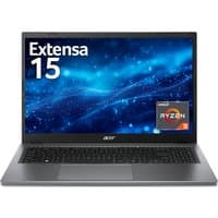 Acer Extensa 15 laptop with Ryzen 3, 8GB RAM, 256GB SSD, Full HD display, black keyboard, and sleek gray design.