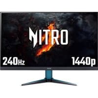 Acer NITRO VG272UW2 monitor, 27" Quad HD, 240Hz, slim bezels, black with red accents, sturdy stand.