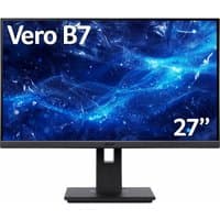 Acer Vero B7 27" monitor, slim black bezel, Quad HD display, sturdy rectangular stand, Vero branding on screen.