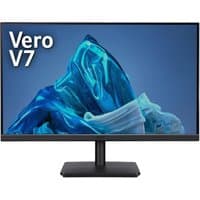 Acer Vero V7 V227QHBIPV monitor, 21.5" display, slim black bezel, Full HD, 100Hz, VGA, DVI, DisplayPort inputs.