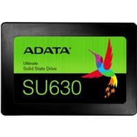 ADATA SU630 240GB SSD, black casing, green label with colorful hummingbird graphic.