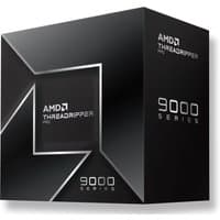 AMD Ryzen Threadripper PRO 9975WX processor in sleek black box with silver accents and 9000 series branding.