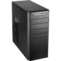 Black Antec VSK4000B-U3/U2 tower case with front USB ports, power button, and side ventilation panel.