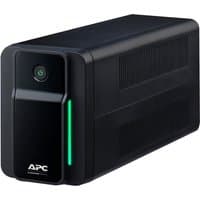 Black APC Back-UPS 500VA with green LED indicator, AVR, and IEC sockets on the front panel.