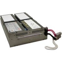APC Battery Replacement Cartridge APCRBC132, rectangular metal casing with cables and connectors.