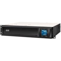 Black APC Smart-UPS C 1500VA, 2U rackmount with graphic LCD, 4 IEC C13 outlets, SmartConnect port, USB, and Serial ports.