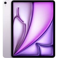 Purple Apple iPad Air 13-inch, Wi-Fi, 128GB, sleek design with thin bezels and rear camera.