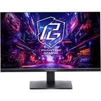27" Asrock Phantom Gaming monitor, QHD, 180Hz, sleek black design with thin bezels and illuminated logo on screen