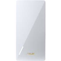 White ASUS BE3600 network repeater with sleek rectangular design and subtle logo at the bottom.