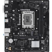 ASUS PRIME H610M-R-SI micro ATX motherboard, black with silver CPU socket, dual RAM slots, and multiple ports.