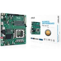 ASUS PRO H610T-CSM motherboard, green circuit board, LGA 1700 socket, HDMI port, with branded packaging box.