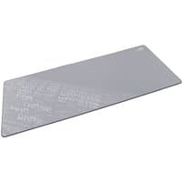 ASUS ROG Scabbard II Arctic Gray XXL gaming mouse pad, light gray with subtle pattern and ROG logo in corner.
