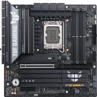 ASUS TUF GAMING B860M-PLUS WIFI micro ATX motherboard, black with silver accents, multiple slots and ports.