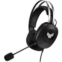 Black ASUS TUF Gaming H1 Gen II headset with headband, USB Type-A, and adjustable microphone.
