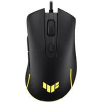 Black ASUS TUF Gaming M3 Gen II mouse with yellow accents, USB Type-C, right-hand design, and central scroll wheel.