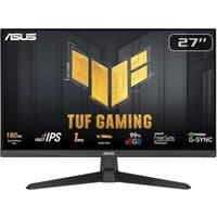 ASUS TUF Gaming VG279Q3A monitor, 27-inch, black frame, slim bezels, with stand, 1920x1080 resolution, G-SYNC compatible.