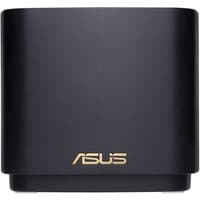 Black ASUS ZenWiFi XD4 Plus router with sleek rectangular design and gold ASUS logo on the front.