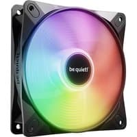 Black be quiet! Light Wings LX 120 mm PWM reverse computer fan with RGB lighting and sleek design.