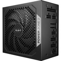 Black be quiet! POWER ZONE 2 850W PSU with large cooling fan, modular cables, and 20+4 pin ATX connector.