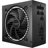 Black be quiet! Pure Power 13 M 650W PSU with large cooling fan and modular cable ports on the side.