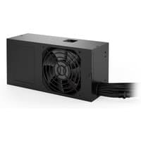 Black be quiet! TFX Power 3 300W Gold PSU with 20+4 pin ATX connector, side cooling fan, and sleek rectangular design.