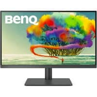 BenQ Creative Pro PD2705U 27" monitor, slim bezel, 4K UHD display, vibrant colors, black stand, USB-C connectivity.