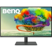 BenQ DesignVue PD3205U 31.5" IPS 4K Ultra HD Monitor with slim bezels, black stand, and vibrant display.