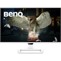 BenQ EW270Q 27" 2K Ultra HD gaming monitor with thin bezel, owl graphic on screen, and sleek white stand.