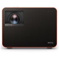 Black BenQ X3100i projector with red trim, large lens on left, perforated front panel, and BenQ logo on bottom right.