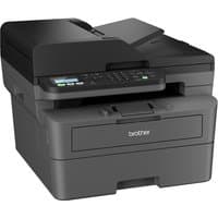 Black Brother MFC-L2827DWXL laser printer with control panel, paper tray, and Wi-Fi capability.