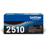 Brother TN-2510 black toner cartridge, rectangular box with blue and black design, large white "2510" text.