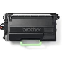 Black Brother TN-3610XL toner cartridge with green handle and Brother logo on the front.