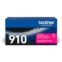 Brother TN-910M magenta toner cartridge in blue and black box with white and pink text