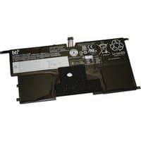 Black BTI 4-cell battery for Lenovo Thinkpad X1 Carbon G3, 51Wh capacity, rectangular with connector and labels.
