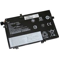 Black BTI 01AV465 45Wh 3-cell battery with white text and symbols for Lenovo ThinkPad models.