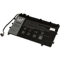 Black BTI 30Wh 3-cell battery for Dell Latitude 13 7350 with connector cable and printed specifications.
