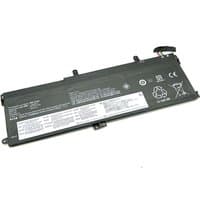Black BTI 3-cell battery for Lenovo ThinkPad T590, 57Wh capacity, with white label and certification symbols.