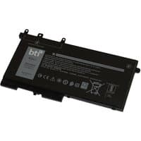 Black BTI 42Wh 3-cell battery for Dell Latitude, rectangular with white text and symbols on the surface.