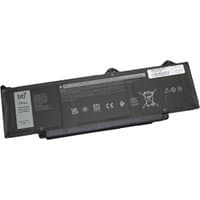 Black BTI 54Wh 3-cell laptop battery with label, compatible with Latitude and Precision models, rectangular shape.