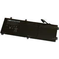 Black BTI 56Wh 3-cell battery for DELL XPS and PRECISION laptops, rectangular with connector cable.