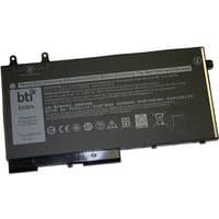 Black BTI 0R8D7N 48Wh 3-cell battery for Dell Inspiron, rectangular with printed specifications and safety icons.