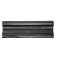Black BTI 9-cell laptop battery for Dell Latitude, rectangular with visible connectors and text on the side.